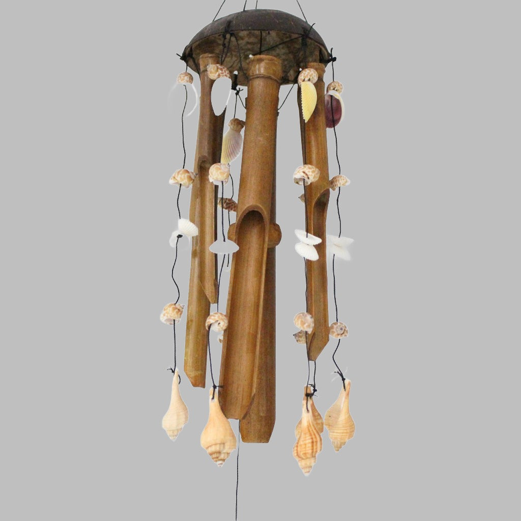 Bamboo Shell Chime Hanger With Shells