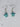 Earring Blue Starfish With Silver Beads.