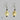 Earring White Turtle With Brown Beads.