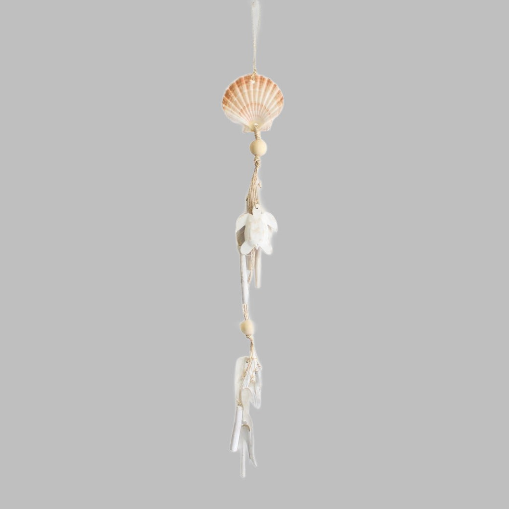 Hanging Flat Scallop Hanger With Driftwood Hangers &amp; Chandeliers