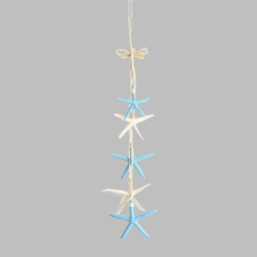 Hanging Starfish Mobile Blue And White Hangers & Chandeliers