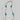 Necklace white nassa blue bead and turtle. Bracelet