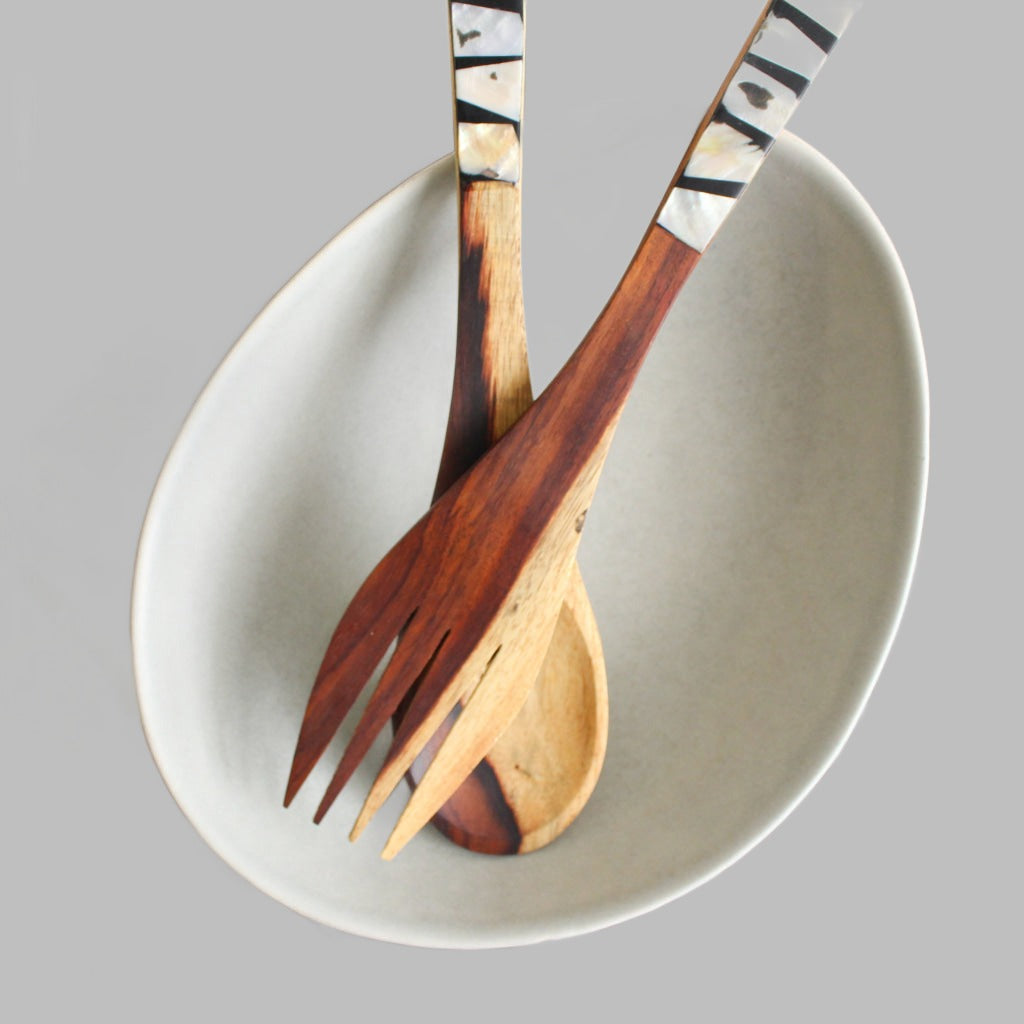 Salad Servers With Shell Handles Home Décor