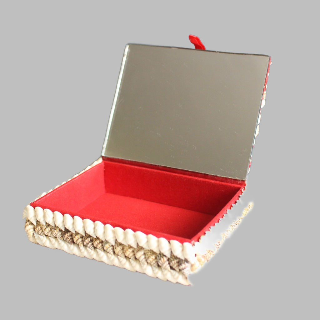 Square Jewelry Box With Mirror Large Jewellery