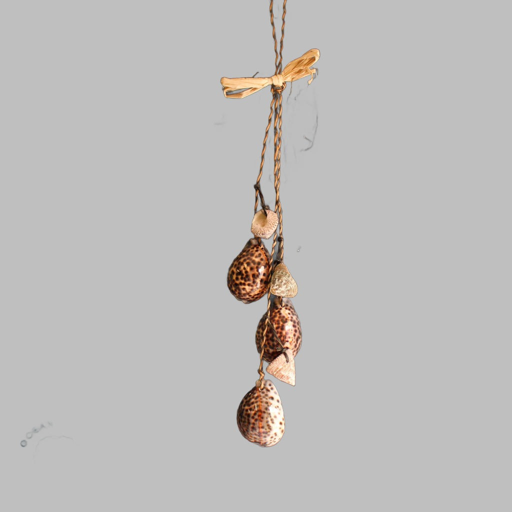 Tiger Cowrie Three Piece Wind Chime Hangers &amp; Chandeliers