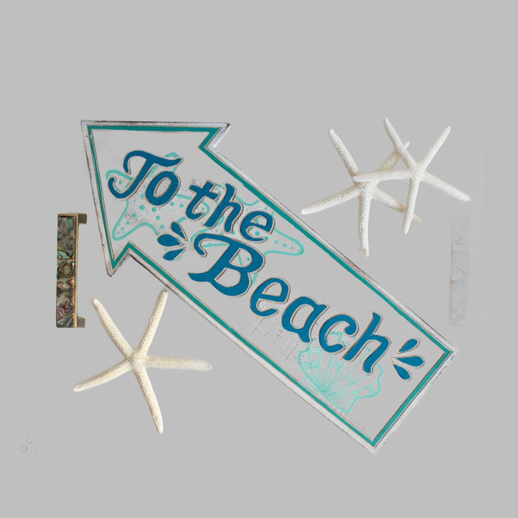 To The Beach Wooden Sign
