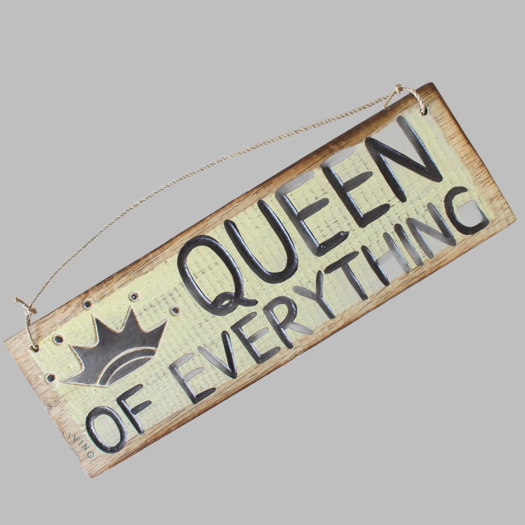 Wooden Sign (10X30) Queen