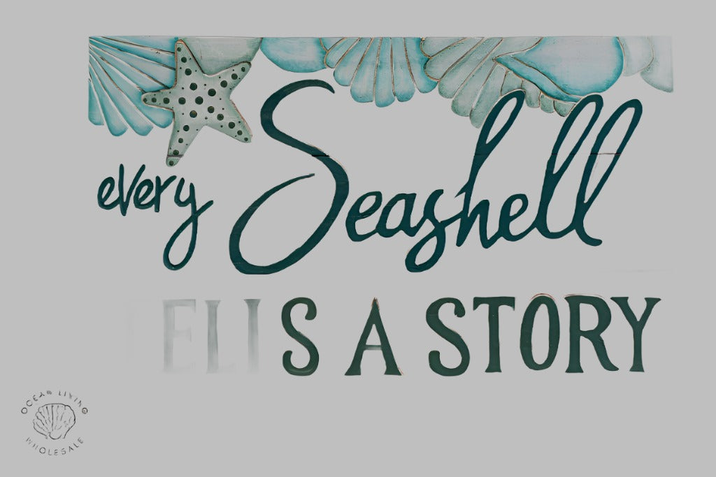Wooden Sign ( 49X30Cm) Every Seashell.....