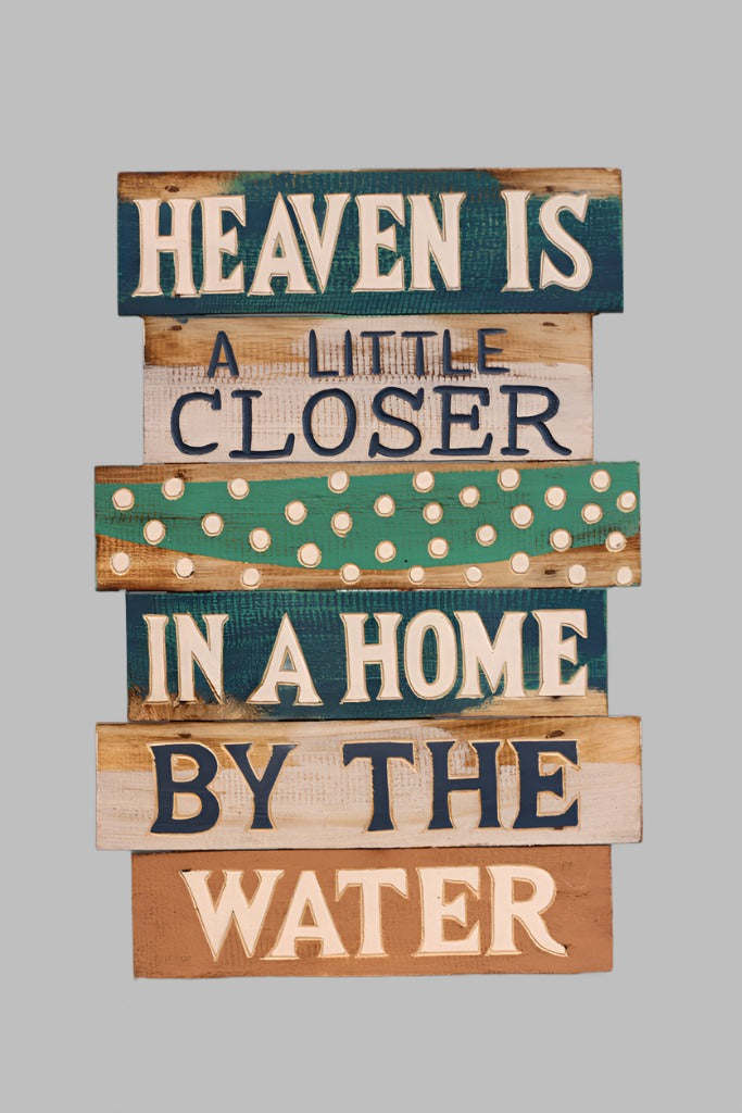Wooden Sign (54X36Cm) Heaven Is A Little Closer ........